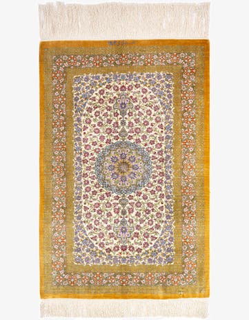 2' 7 x 4' Ghom Silk Rug