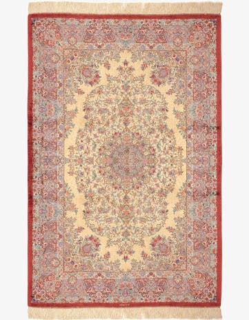 4' 4 x 6' 6 Ghom Silk Rug