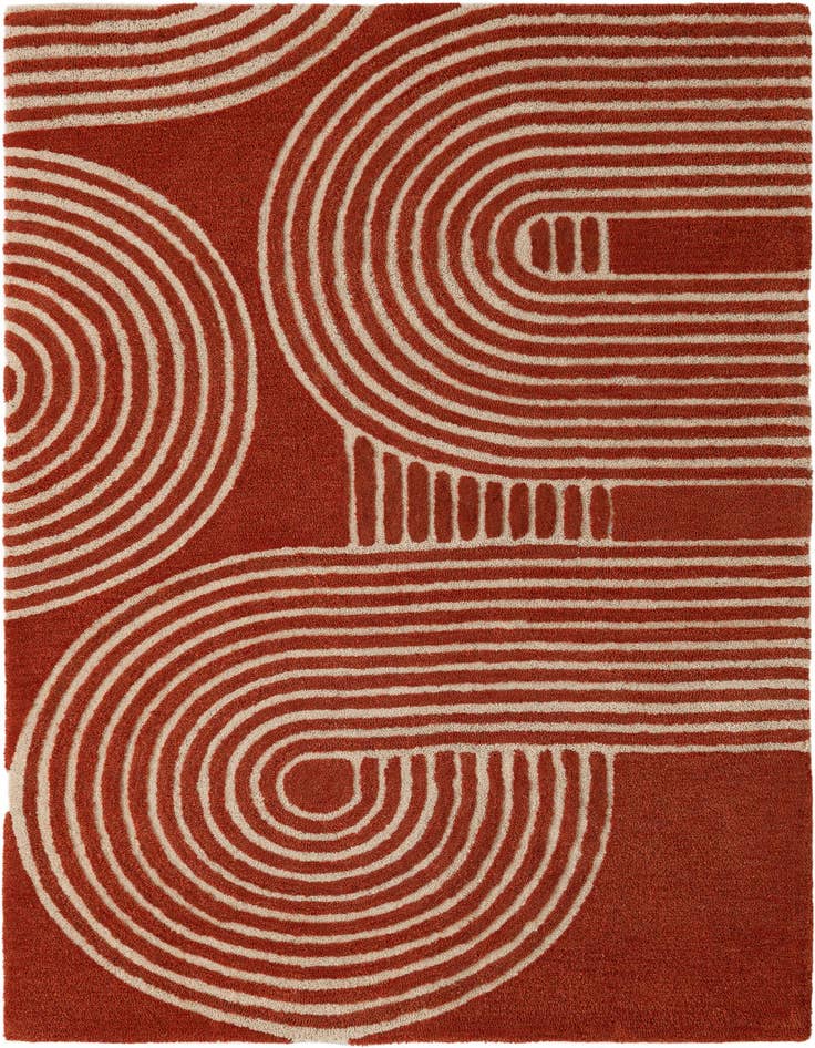 Detail image of 5' 1 x 8' Handtufted Wool Rug
