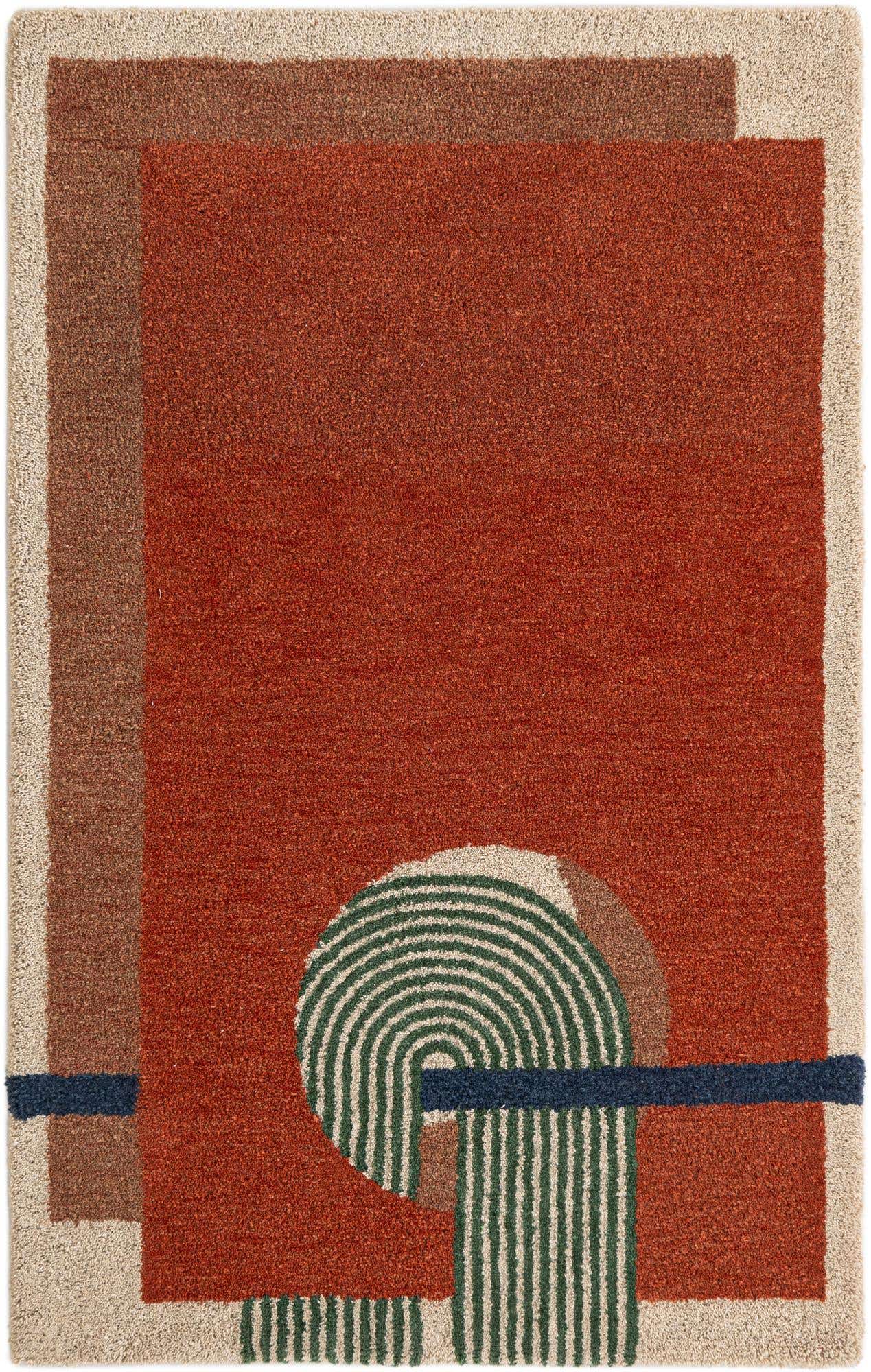 2' x 3' 1 Handtufted Wool Rug