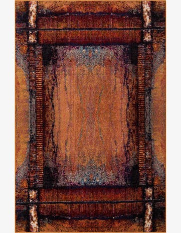 Orange Washable Hyacinth Rug