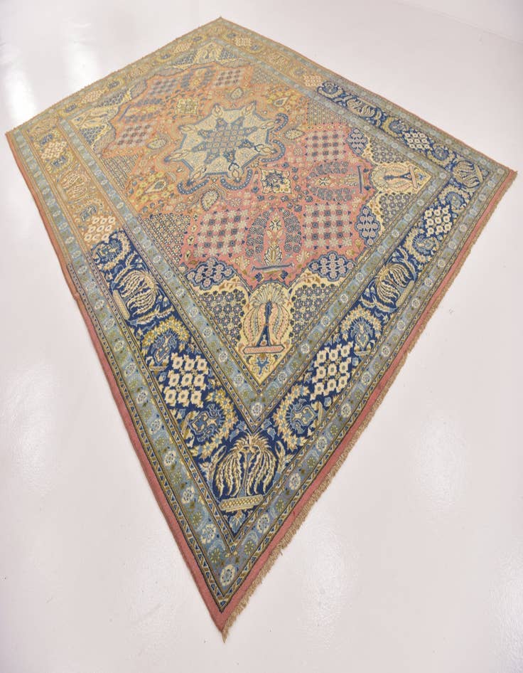 Detail image of 10' 2 x 13' 3 Hand Knotted Isfahan Persian Wool Rug