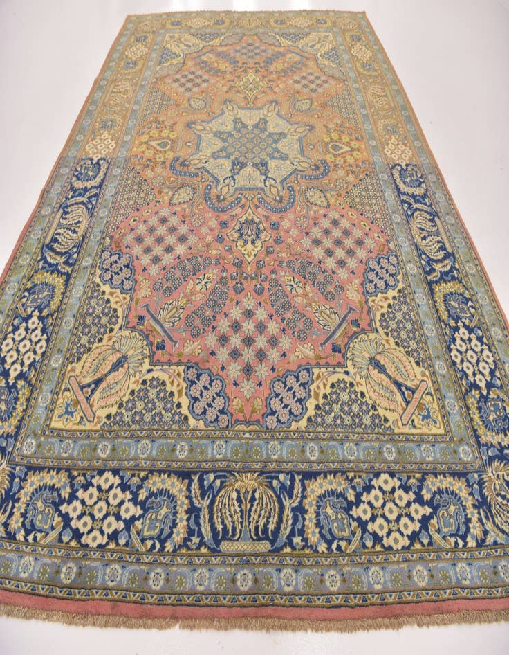 Detail image of 10' 2 x 13' 3 Hand Knotted Isfahan Persian Wool Rug