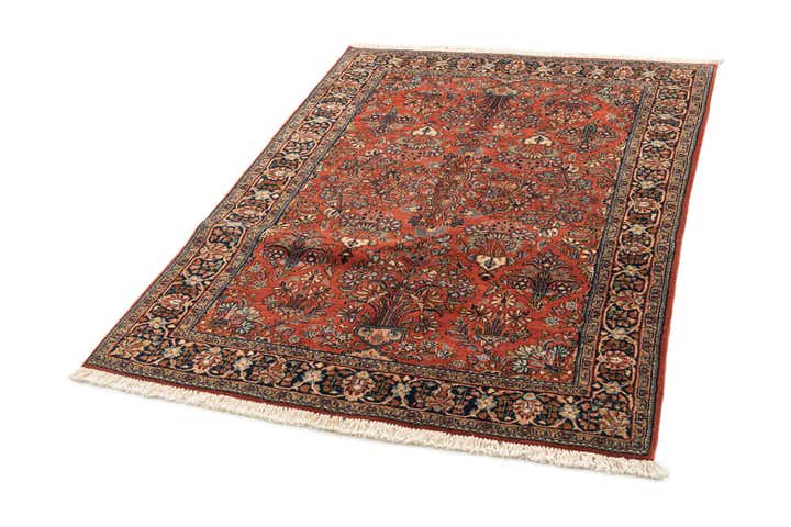 4' 3 x 6' Hand Knotted Jaipur Wool Rug