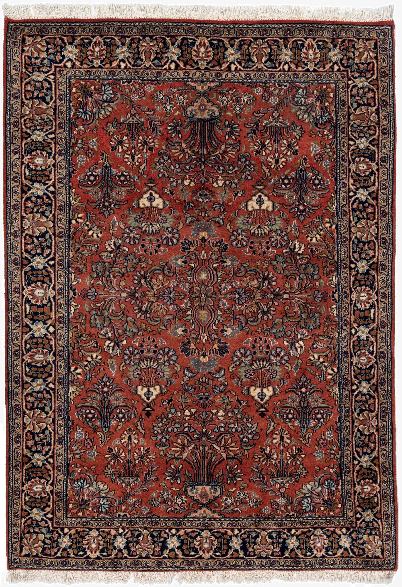 4' 3 x 6'  Hand Knotted Jaipur Wool Rug