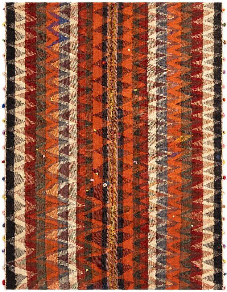 Detail image of 4' 8 x 6' Jajim Rug