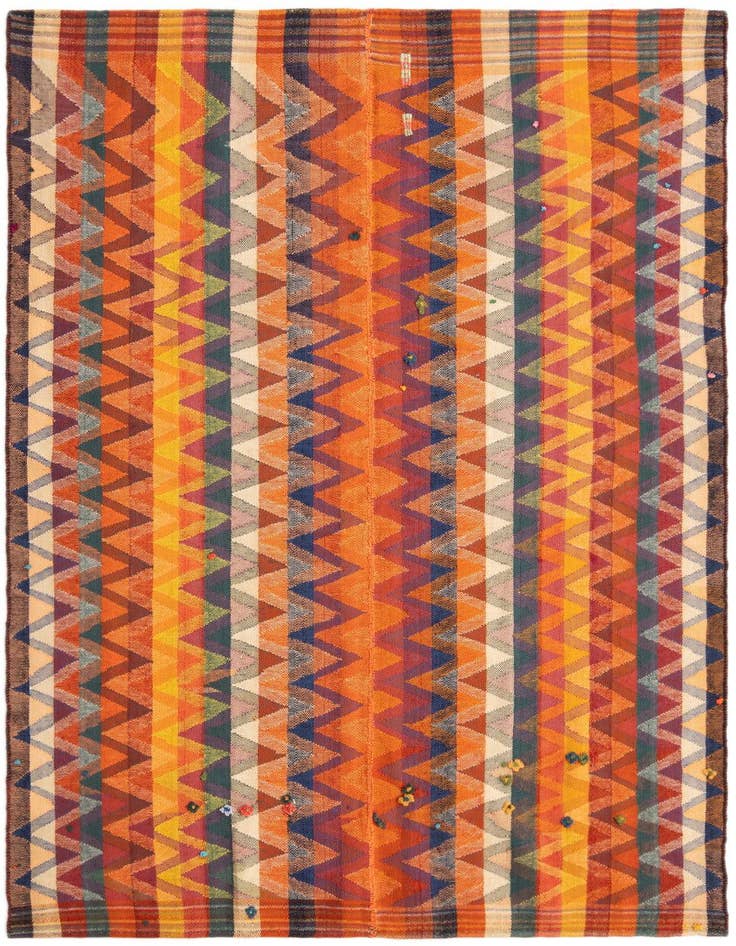 Detail image of 4' 8 x 6' 6 Jajim Rug