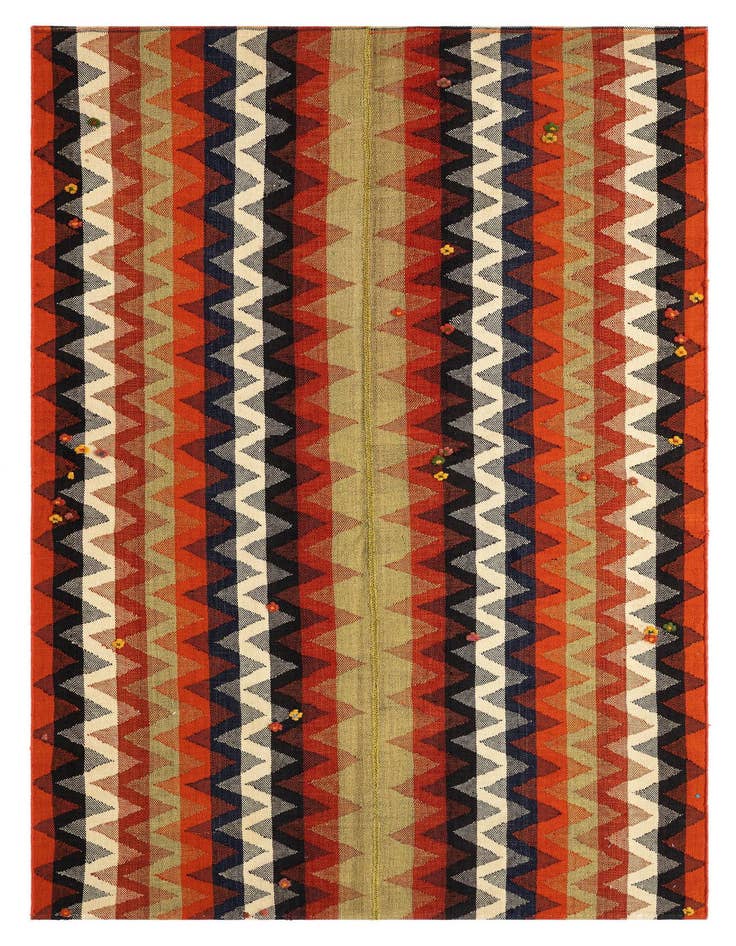 Detail image of 4' 3 x 6' 8 Jajim Wool Rug