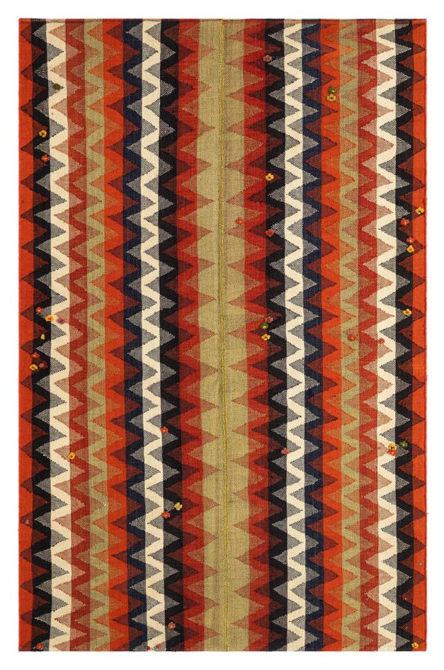 Detail image of 4' 3 x 6' 8 Jajim Wool Rug