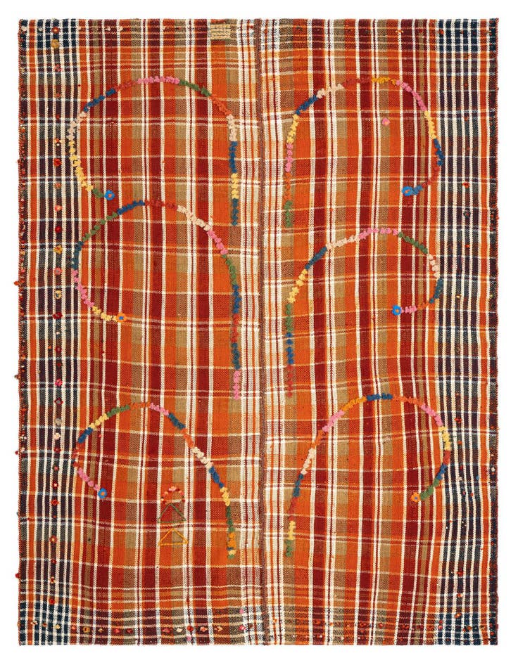Detail image of 4' 7 x 6' 1 Jajim Wool Rug