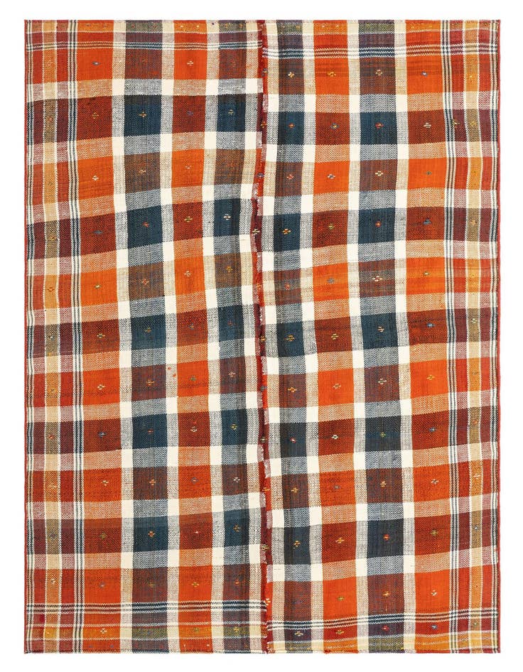 Detail image of 4' 8 x 6' 6 Jajim Wool Rug