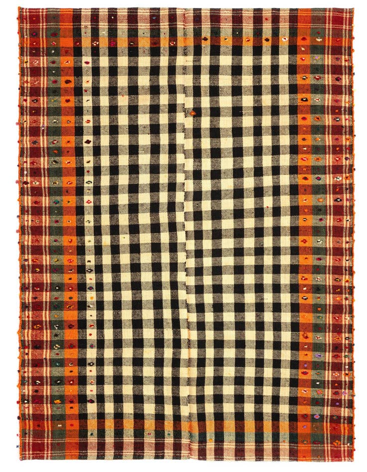 Detail image of 4' 11 x 7' Jajim Wool Rug