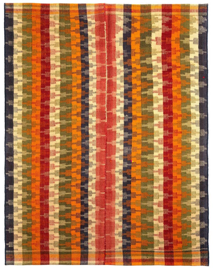 Detail image of 4' 11 x 6' 11 Jajim Wool Rug