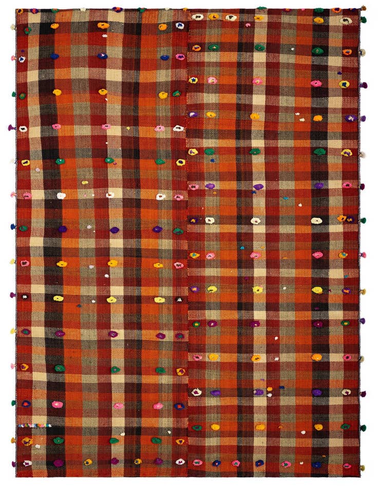 Detail image of 4' 10 x 7' 7 Jajim Wool Rug