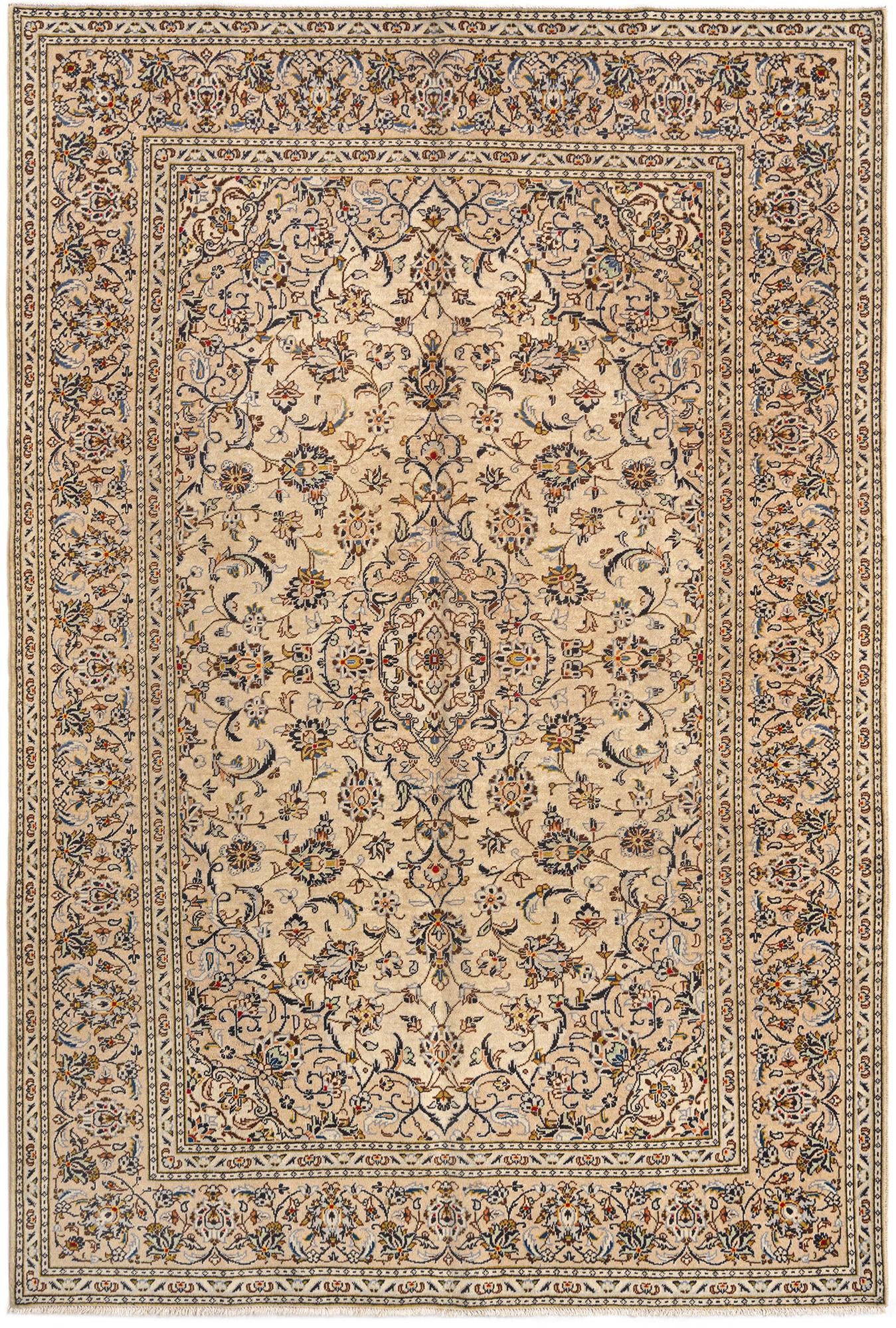6' 6 x 9' 7 Kashan Wool Rug
