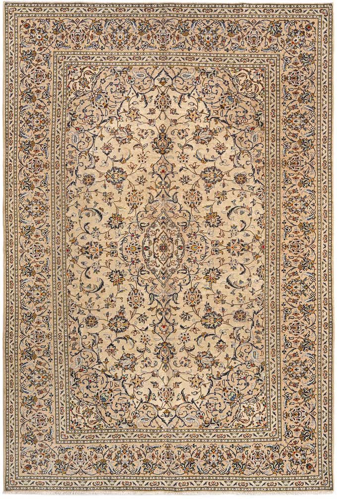 6' 6 x 9' 7 Kashan Wool Rug