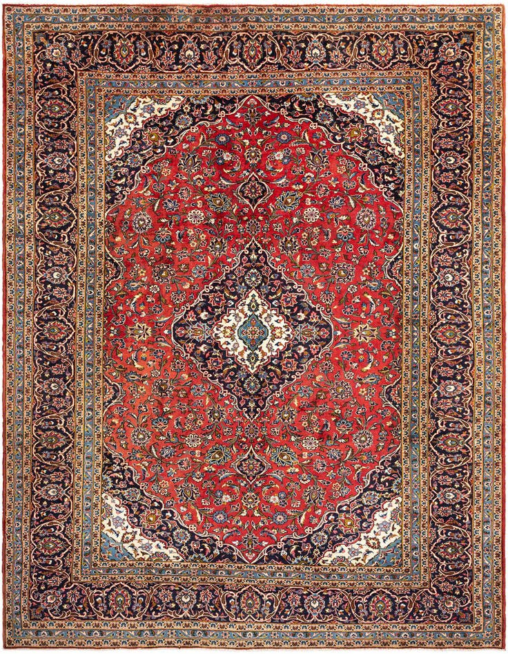 Detail image of 8' 4 x 11' 11 Kashan Wool Rug