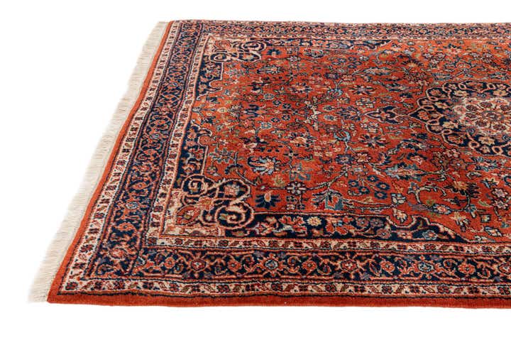 4' 3 x 6' Hand Knotted Kashan Wool Rug