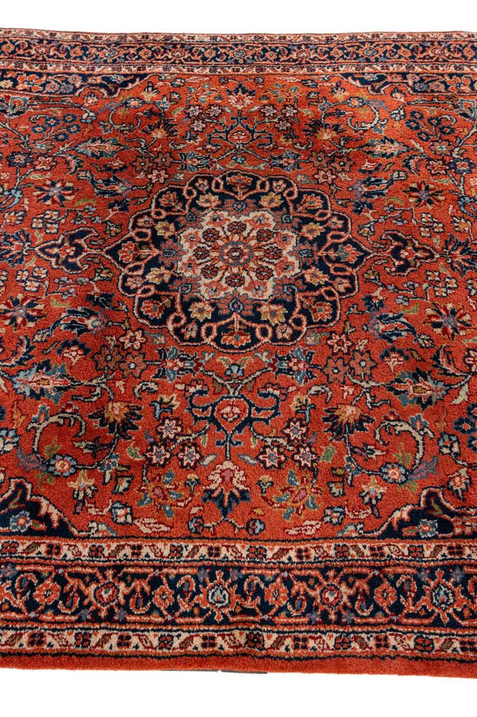 4' 3 x 6' Hand Knotted Kashan Wool Rug