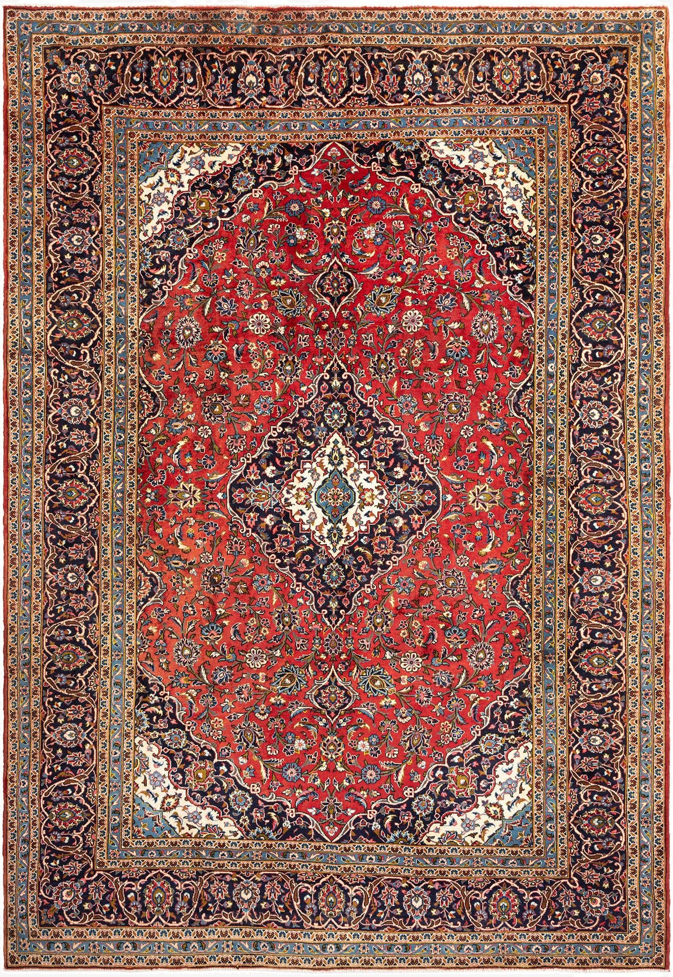 8' 4 x 11' 11 Kashan Wool Rug