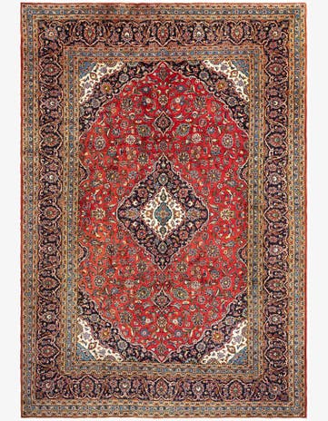 8' 4 x 11' 11 Kashan Wool Rug