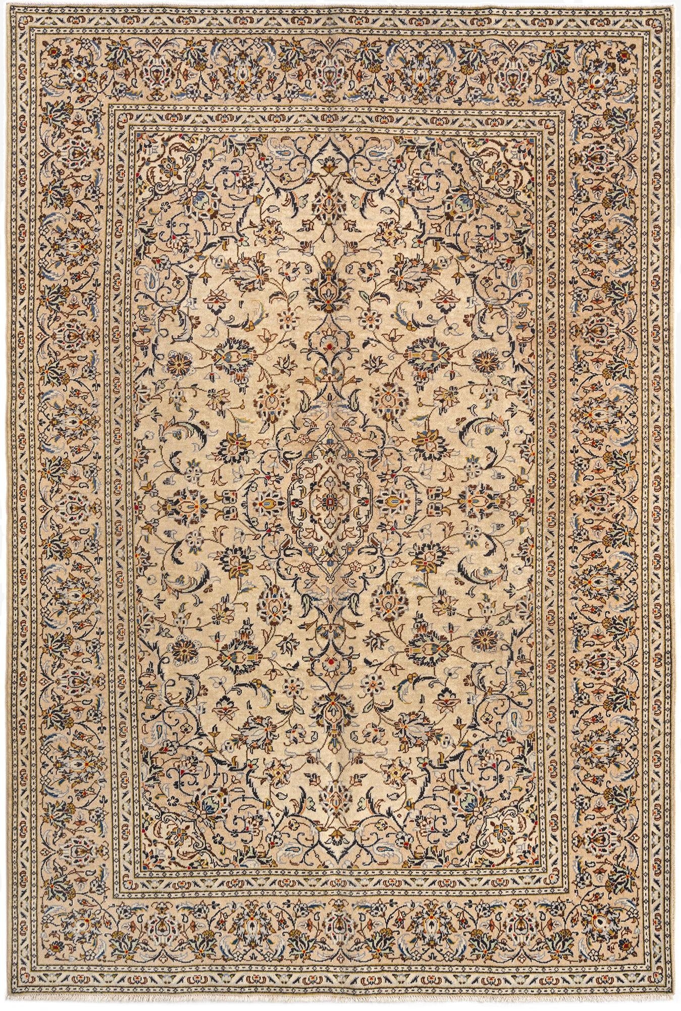 6' 6 x 9' 7 Kashan Wool Rug