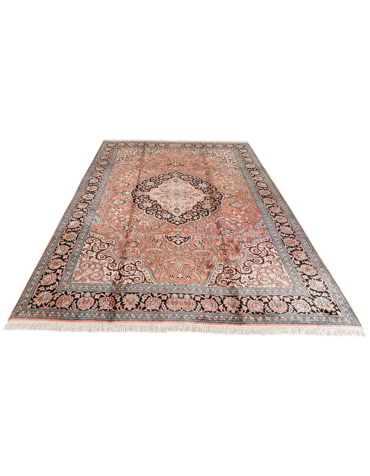 6' 11 x 9' 10 Hand Knotted Kashmir Oriental Rug