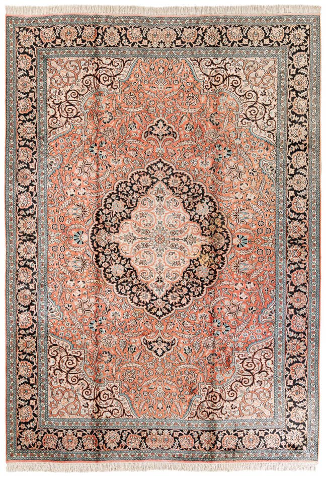 Detail image of 6' 11 x 9' 10 Hand Knotted Kashmir Oriental Rug