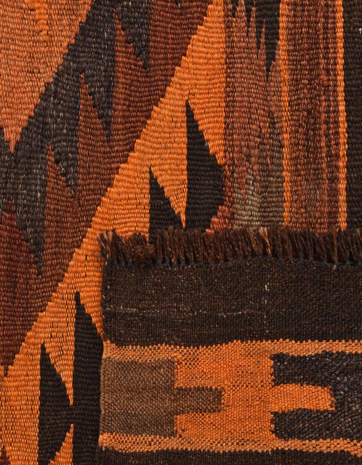 Detail image of 4' 7 x 8' 1  Hand Woven Kilim Afghan Wool Rug