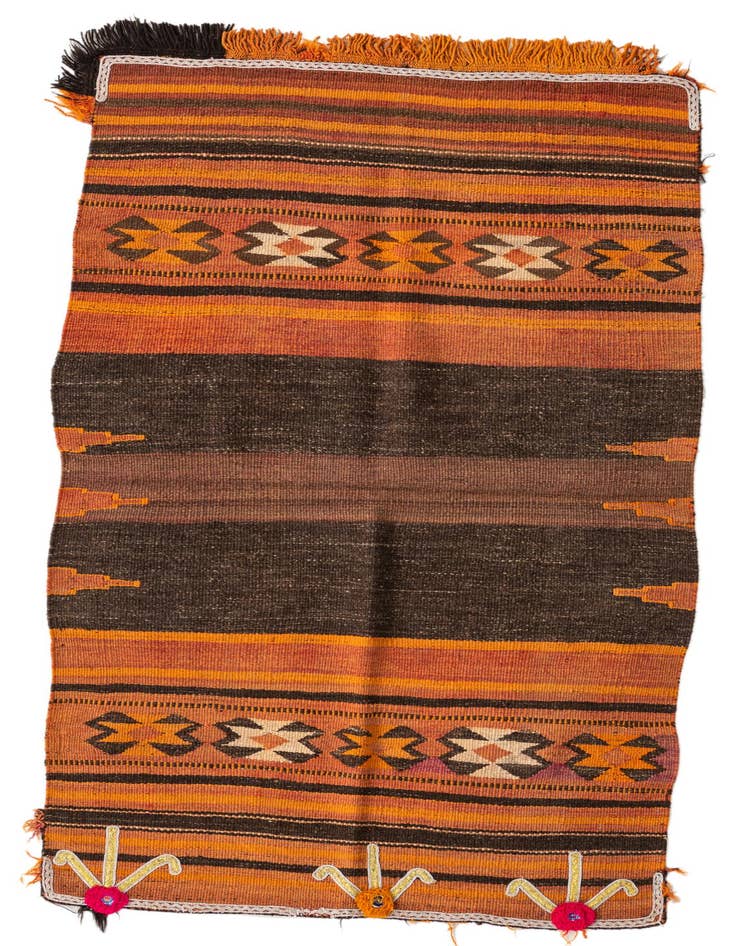 Detail image of 2' 10 x 5' 4 Hand Woven Kilim Fars Wool Rug