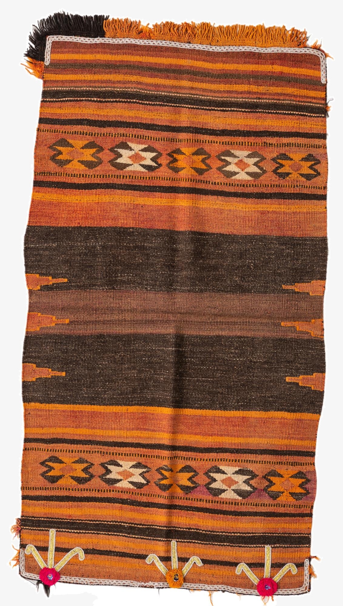 2' 10 x 5' 4  Hand Woven Kilim Fars Wool Rug