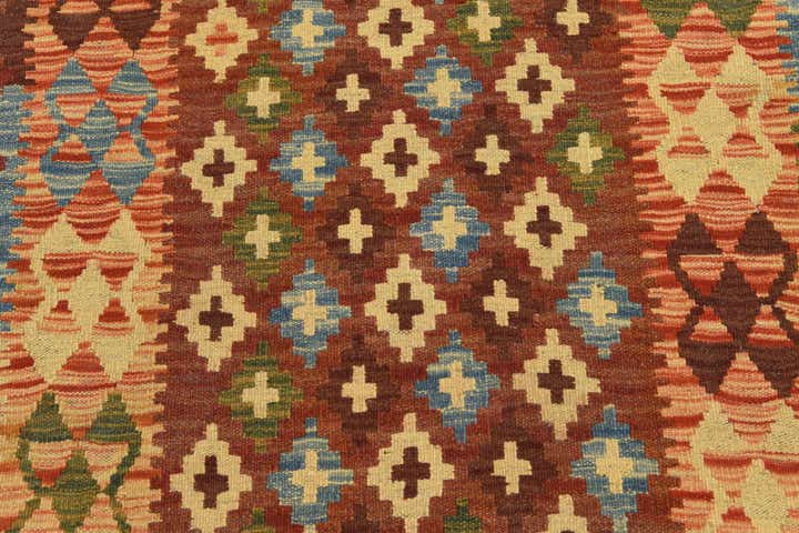 3' 5 x 6' 6 Hand Woven Kilim Maymana Wool Rug