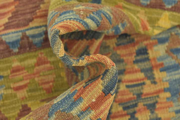 3' 5 x 4' 9 Hand Woven Kilim Maymana Wool Rug