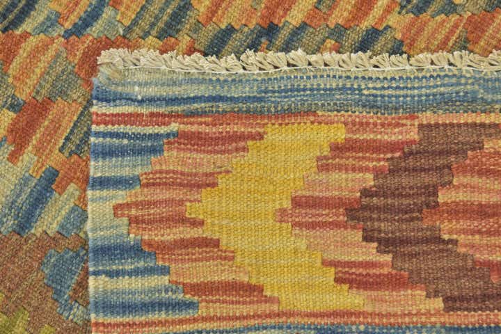 3' 5 x 4' 9 Hand Woven Kilim Maymana Wool Rug