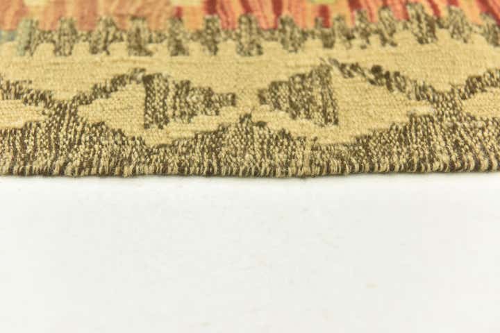 4' 6 x 6' 6 Hand Woven Kilim Maymana Wool Rug