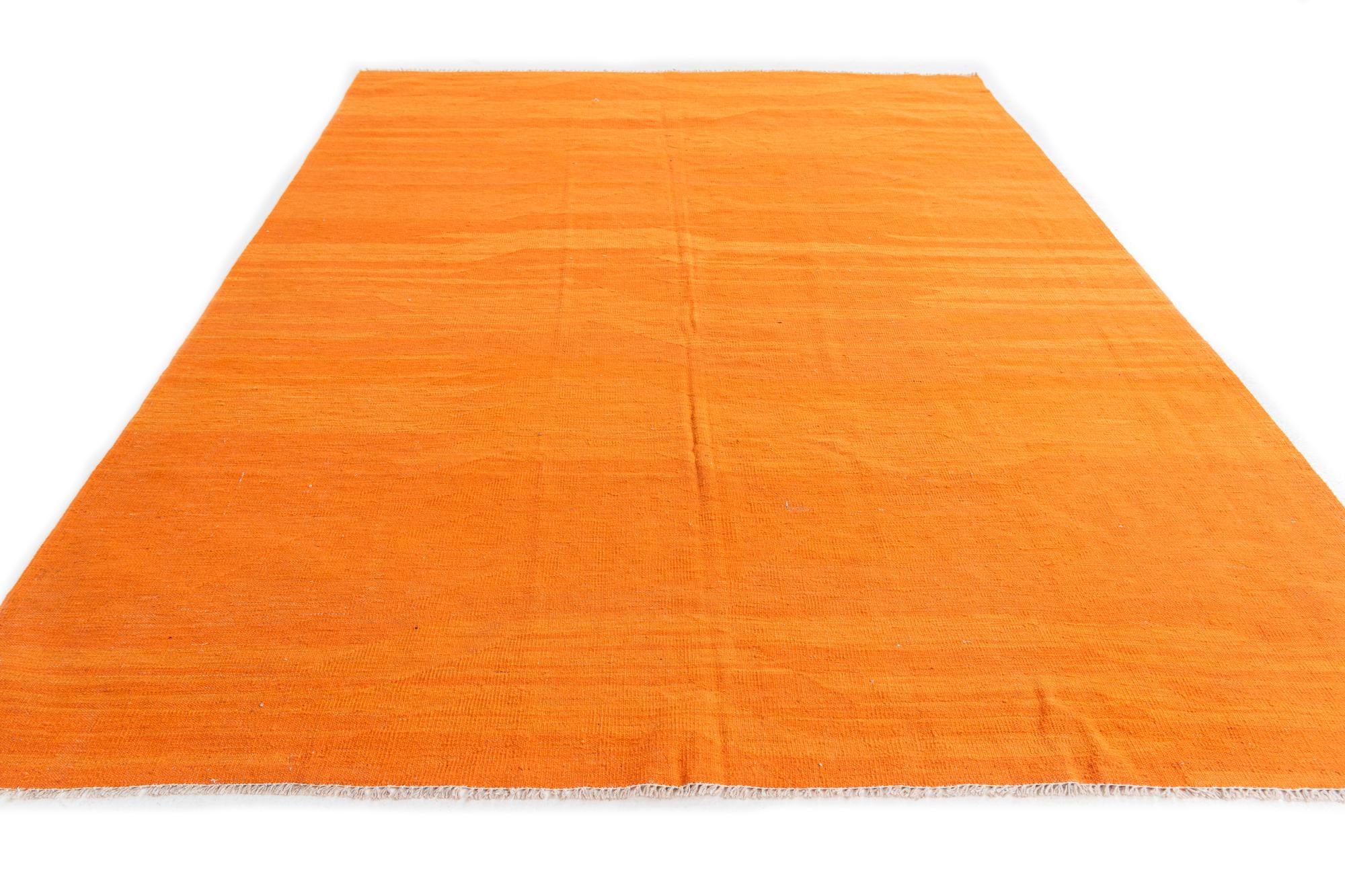 190cm x 255cm Hand Woven Kilim Modern Wool Rug
