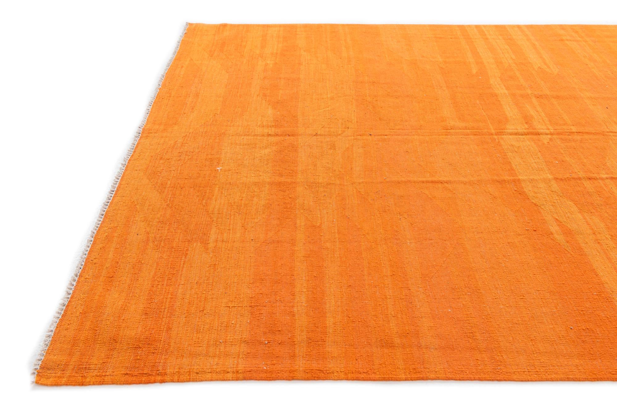 190cm x 255cm Hand Woven Kilim Modern Wool Rug