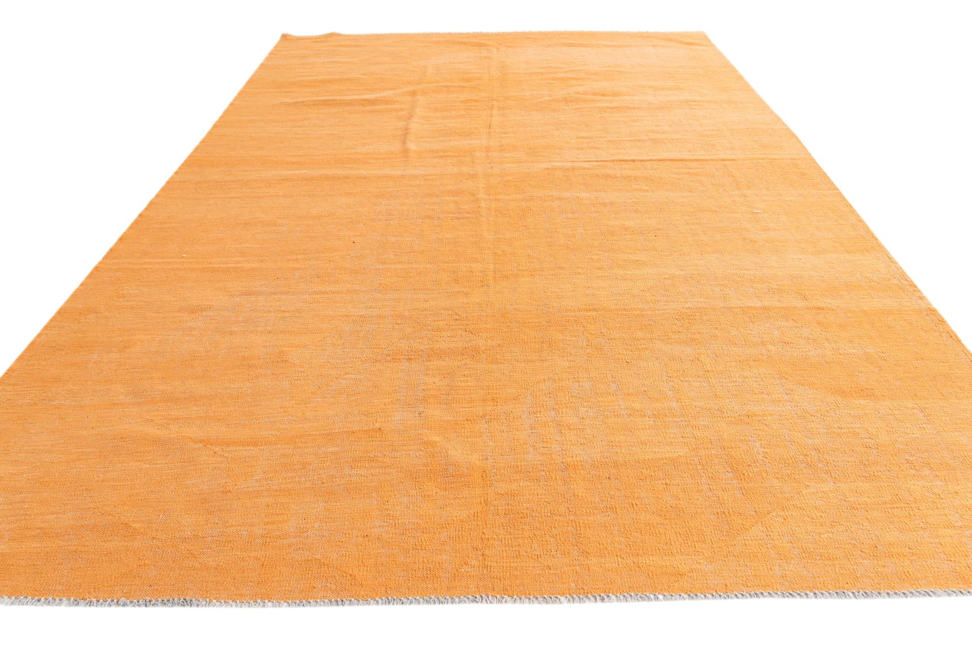 6' 9 x 9' 9 Hand Woven Kilim Modern Wool Rug
