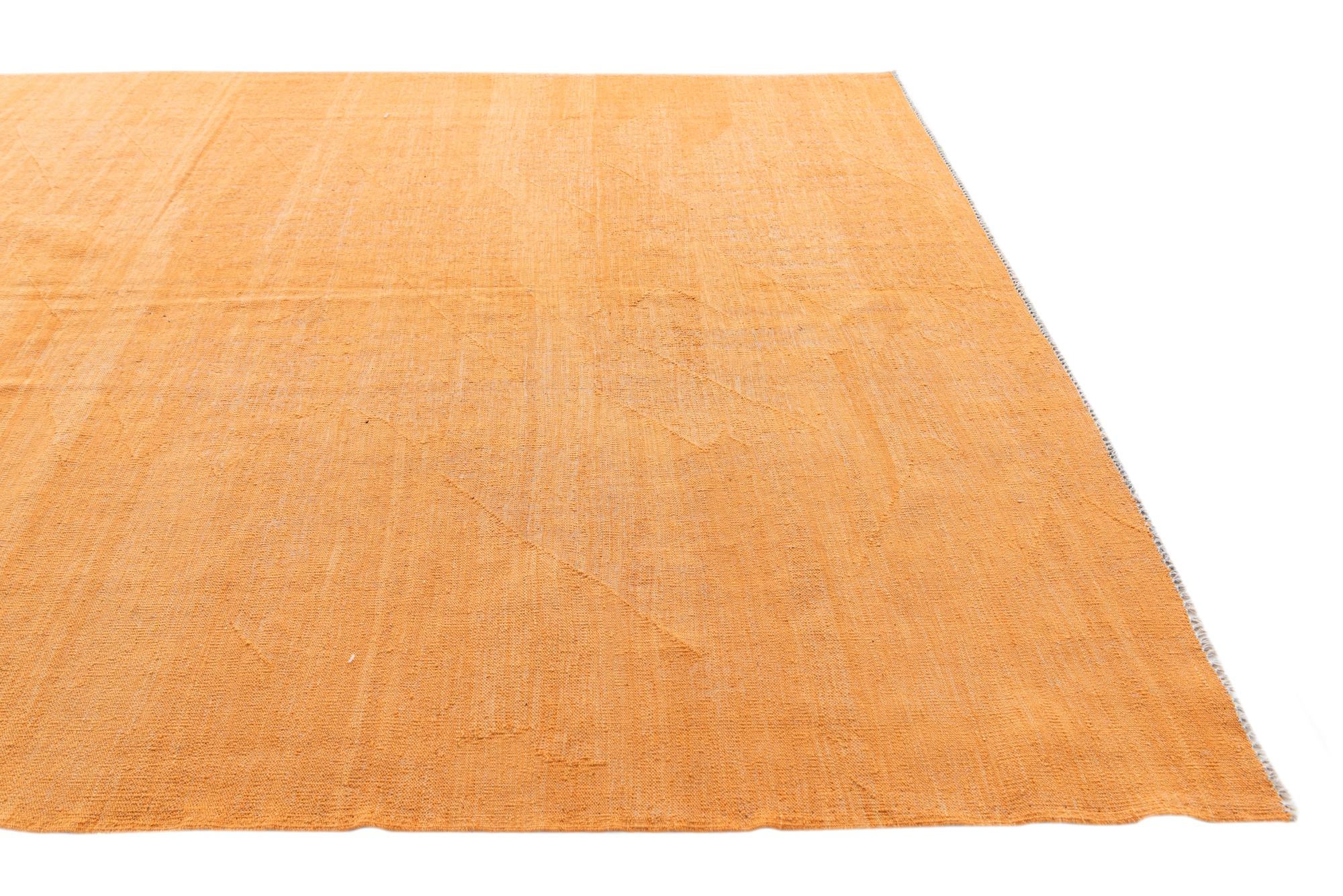 6' 9 x 9' 9 Hand Woven Kilim Modern Wool Rug