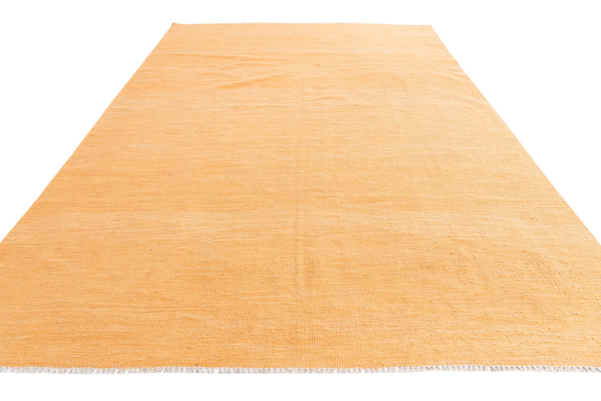 6' 6 x 9' 9 Hand Woven Kilim Modern Wool Rug