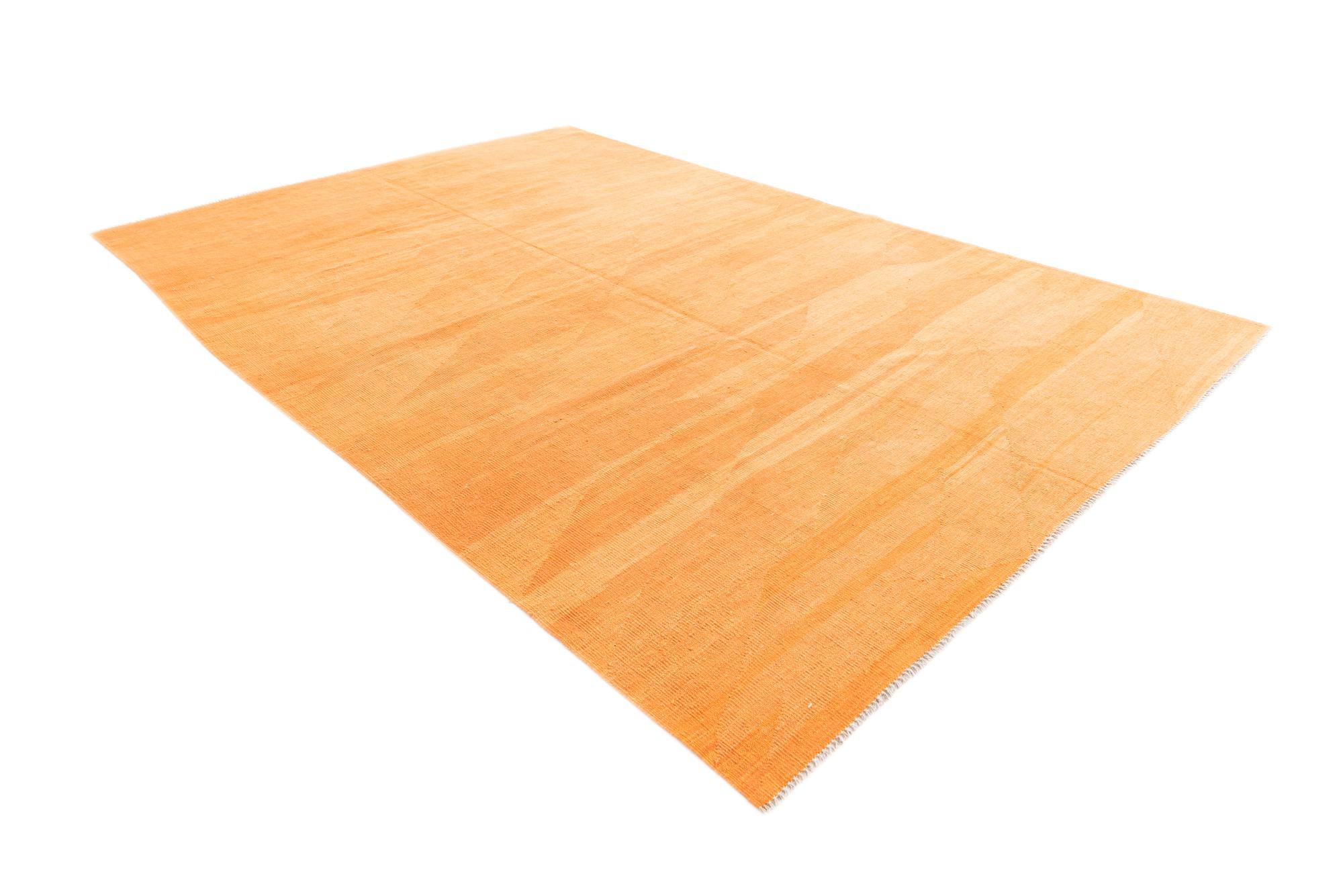 6' 7 x 9' 9 Hand Woven Kilim Modern Wool Rug