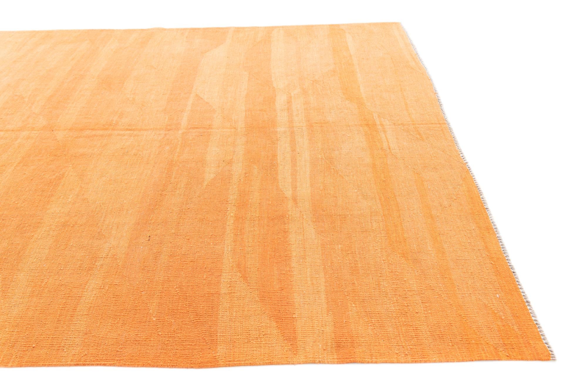 6' 7 x 9' 9 Hand Woven Kilim Modern Wool Rug
