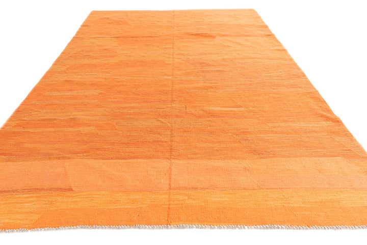 6' 6 x 9' 8 Hand Woven Kilim Modern Wool Rug