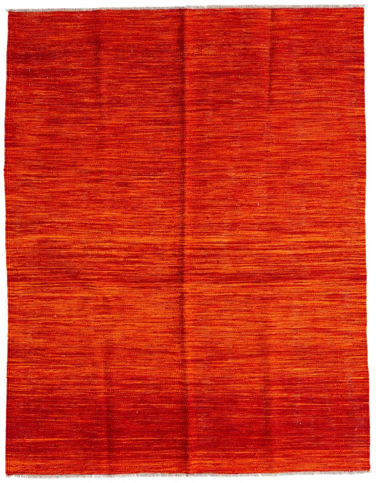 Detail image of 4' 7 x 6' 6 Hand Woven Kilim Modern Wool Rug