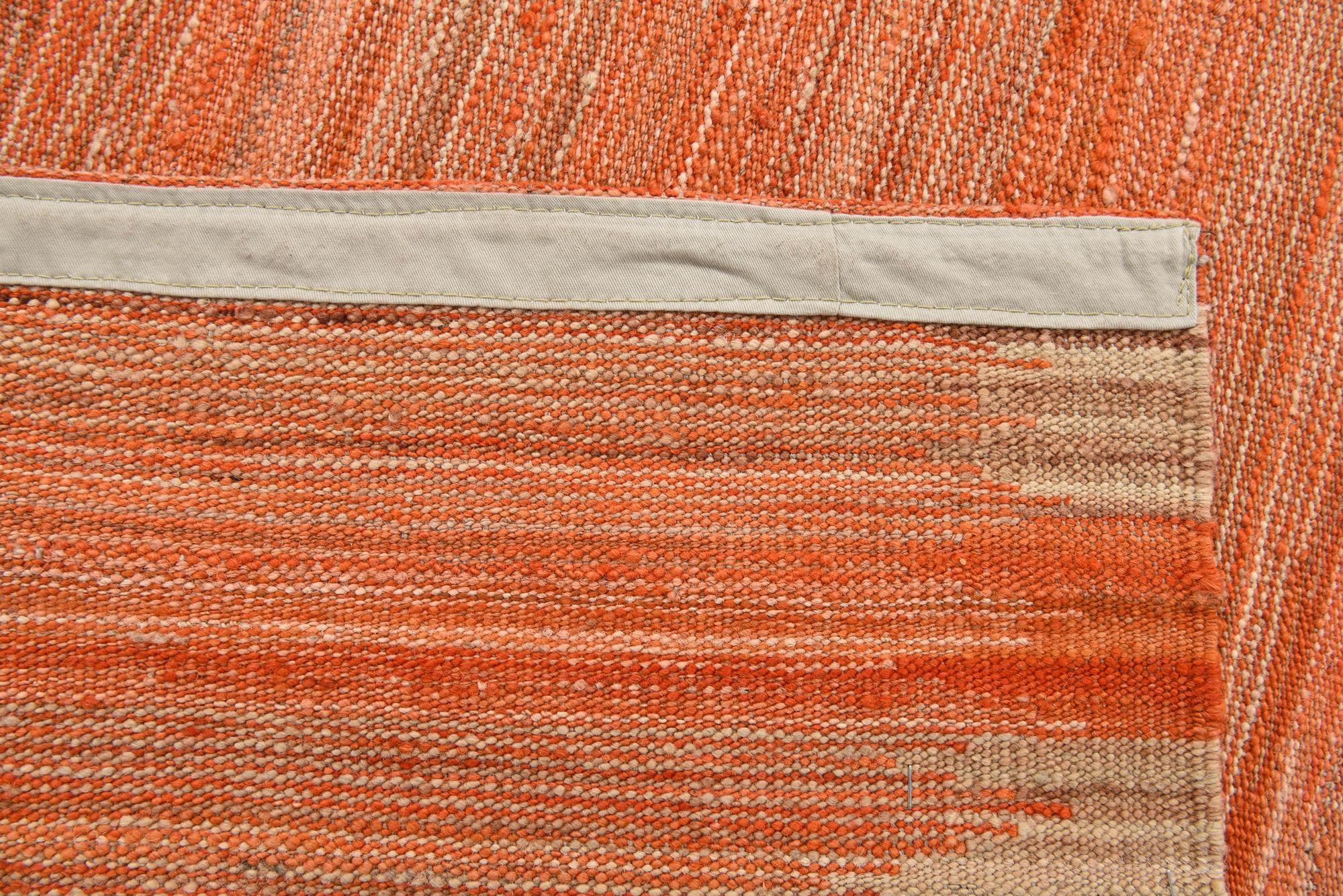 4' 3 x 5' 9 Hand Woven Kilim Modern Wool Rug