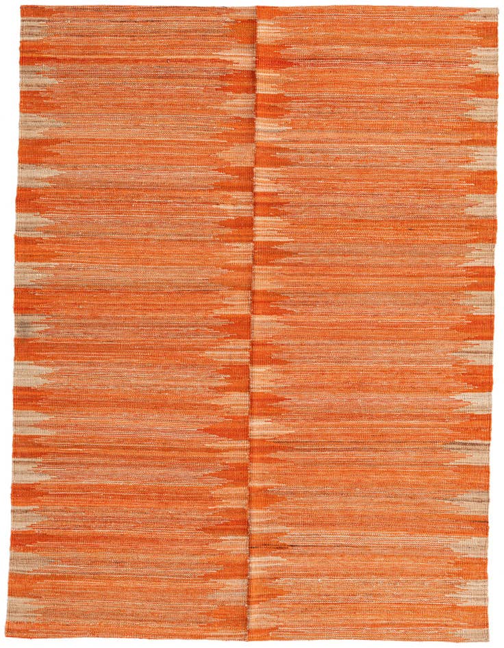 Detail image of 4' 3 x 5' 9 Hand Woven Kilim Modern Wool Rug