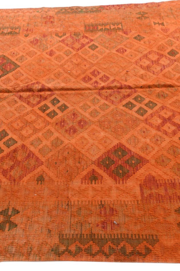 Detail image of 5' 9 x 8' 3 Hand Woven Kilim Modern Wool Rug