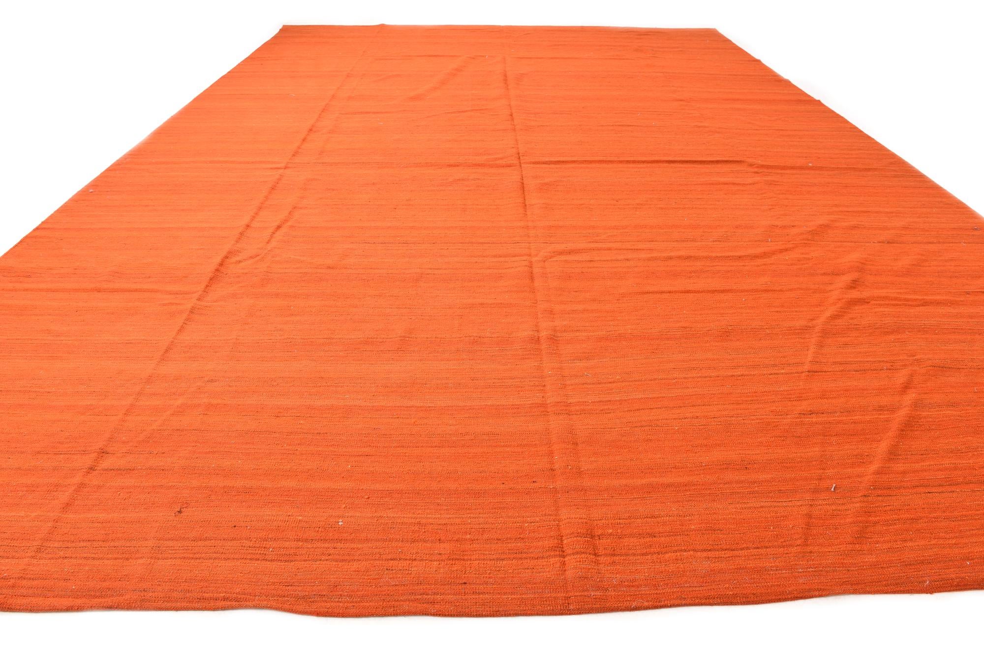 13' 3 x 19' 6 Hand Woven Kilim Modern Wool Rug