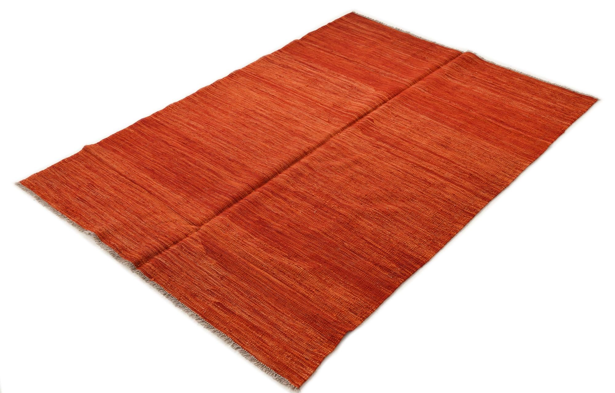4' 1 x 6' Hand Woven Kilim Modern Wool Rug