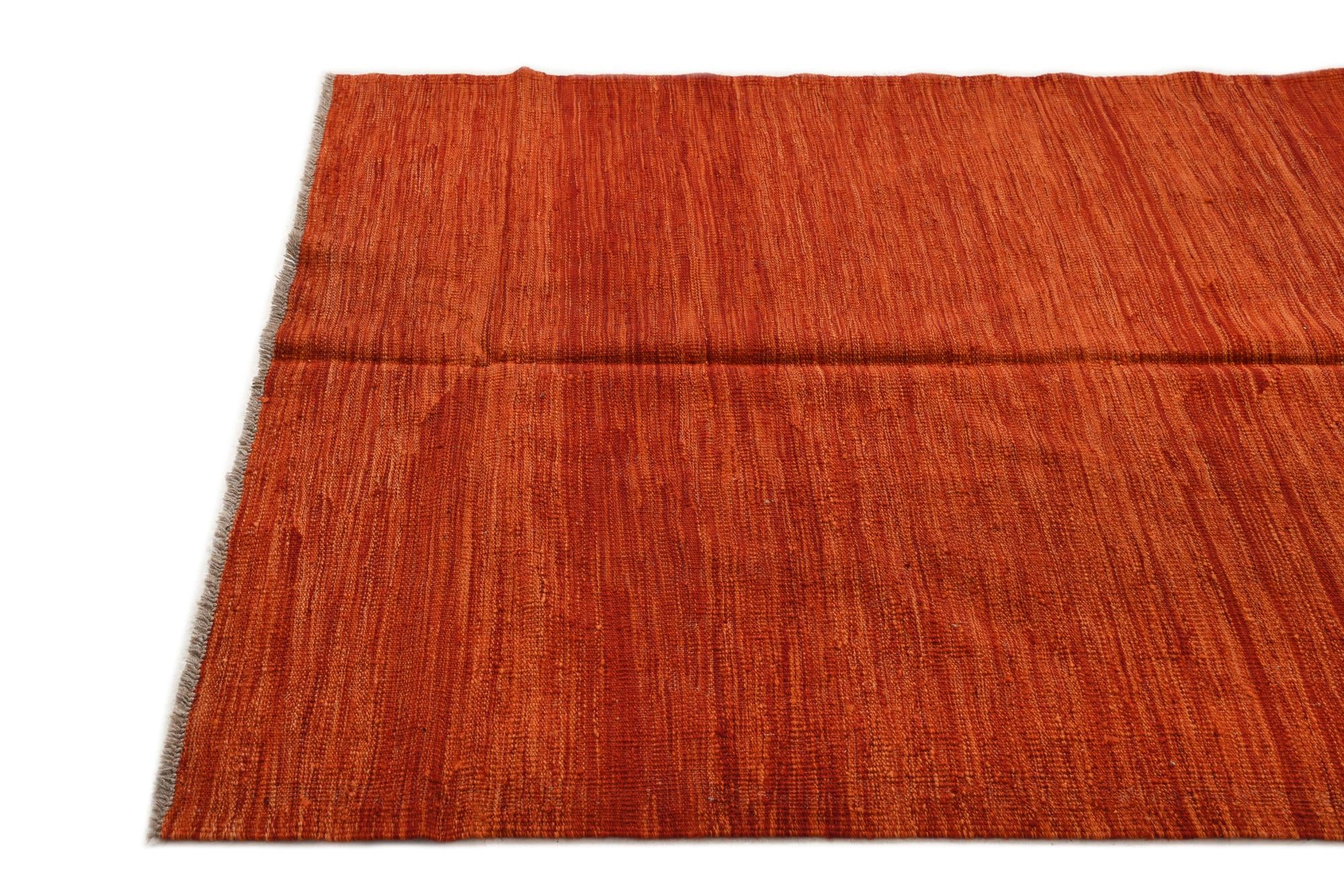 4' 1 x 6' Hand Woven Kilim Modern Wool Rug